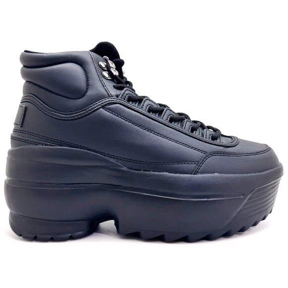 Berness Shoes - MACY 01 Shadow Mode Black Platform Sneakers